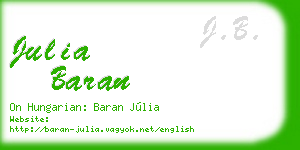 julia baran business card